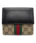 GUCCI (グッチ) ジャッキーWホック財布 ベージュ×ブラック：7000円