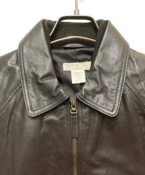 J.CREW（ジェイクルー）J.CREW (ジェイクルー) レザージャケット ブラウン サイズ:Ｍの古着・服飾アイテム