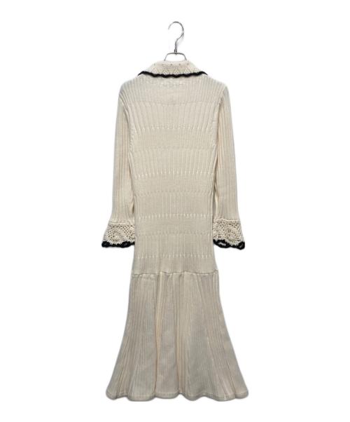 furfur（ファーファー）FURFUR (ファーファー) ハーフジップニットワンピース ホワイト サイズ:FREEの古着・服飾アイテム