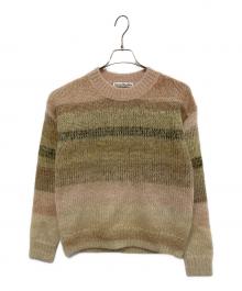 Acne studios（アクネ ストゥディオス）の古着「モヘアボーダーニット」｜ベージュ×イエロー