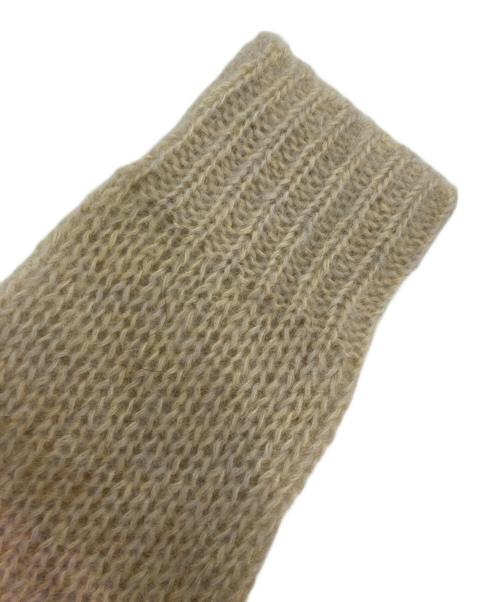 Acne studios（アクネ ストゥディオス）ACNE STUDIOS (アクネ ストゥディオス) モヘアボーダーニット ベージュ×イエロー サイズ:XXSの古着・服飾アイテム