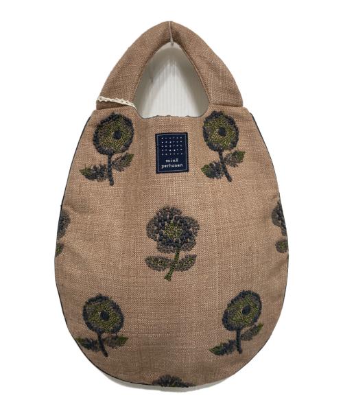 mina perhonen（ミナ ペルホネン）mina perhonen (ミナ ペルホネン) エッグバッグ ピンクベージュの古着・服飾アイテム