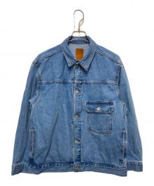 Adam et Rope（アダム エ ロペ）の古着「ブリーチデニムジャケット」｜ブルー