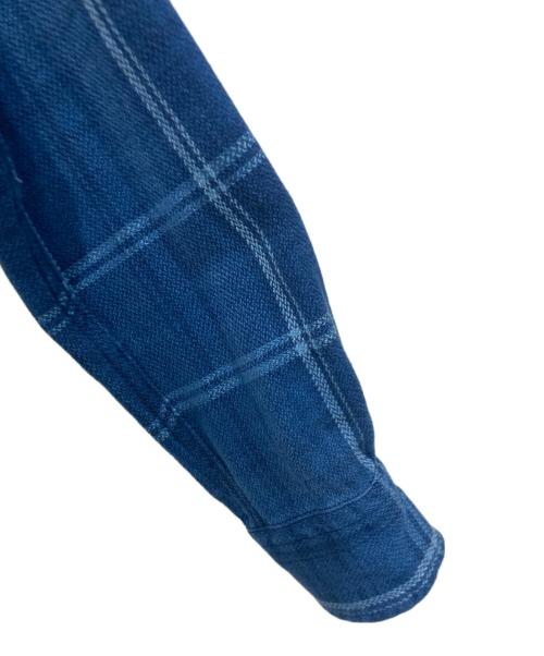 POLO RALPH LAUREN（ポロ・ラルフローレン）POLO RALPH LAUREN (ポロ・ラルフローレン) エルボーパッチチェックシャツ ブルー サイズ:XSの古着・服飾アイテム