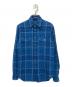 POLO RALPH LAUREN（ポロ・ラルフローレン）の古着「エルボーパッチチェックシャツ」｜ブルー