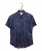 PAUL SMITHポールスミス）の古着「半袖総柄シャツ」｜ネイビー