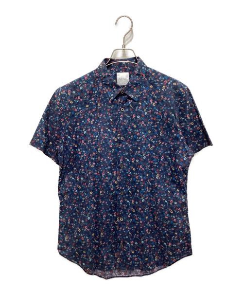 PAUL SMITH（ポールスミス）PAUL SMITH (ポールスミス) 半袖総柄シャツ ネイビー サイズ:Mの古着・服飾アイテム