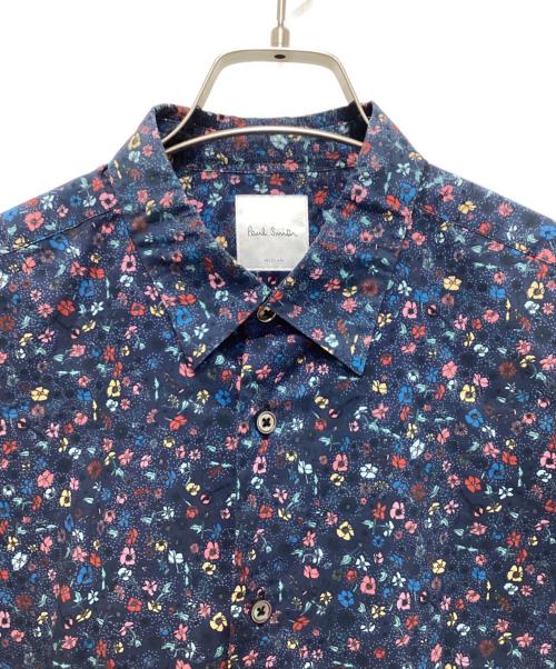 PAUL SMITH（ポールスミス）PAUL SMITH (ポールスミス) 半袖総柄シャツ ネイビー サイズ:Mの古着・服飾アイテム