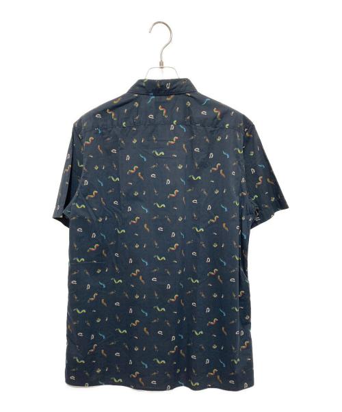 PS Paul Smith（ＰＳポールスミス）PS Paul Smith (ＰＳポールスミス) 半袖総柄シャツ ネイビー サイズ:Ⅿの古着・服飾アイテム