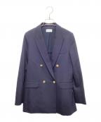 PLSTプラステ）の古着「ダブルブレストジャケット」｜ネイビー