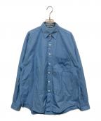 AURALEEオーラリー）の古着「ウォッシュドフィンクスツイルビッグシャツ」｜ブルー