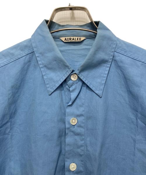 AURALEE（オーラリー）AURALEE (オーラリー) ウォッシュドフィンクスツイルビッグシャツ ブルー サイズ:3の古着・服飾アイテム