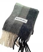 Acne studiosアクネ ストゥディオス）の古着「モヘアチェックスカーフ」｜グリーン×グレー×ブラック