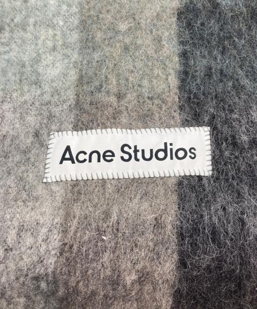 Acne studios（アクネ ストゥディオス）Acne studios (アクネ ストゥディオス) モヘアチェックスカーフ グリーン×グレー×ブラック サイズ:なしの古着・服飾アイテム