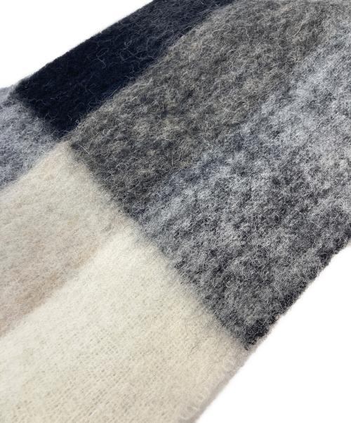 Acne studios（アクネ ストゥディオス）Acne studios (アクネ ストゥディオス) モヘアチェックスカーフ グリーン×グレー×ブラック サイズ:なしの古着・服飾アイテム