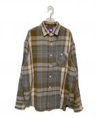 THE NORTHFACE PURPLELABELザ・ノースフェイス パープルレーベル）の古着「フランネルプラッドフィールドシャツ」｜カーキ