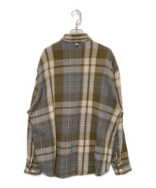 THE NORTHFACE PURPLELABEL（ザ・ノースフェイス パープルレーベル）THE NORTHFACE PURPLELABEL (ザ・ノースフェイス パープルレーベル) フランネルプラッドフィールドシャツ カーキ サイズ:Lの古着・服飾アイテム