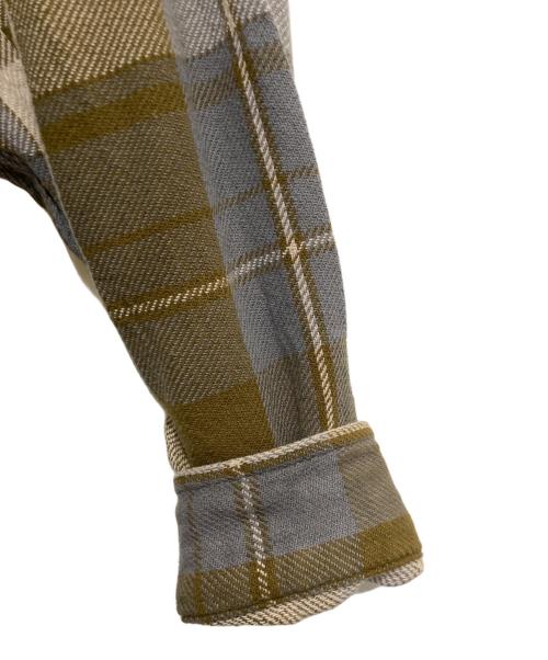 THE NORTHFACE PURPLELABEL（ザ・ノースフェイス パープルレーベル）THE NORTHFACE PURPLELABEL (ザ・ノースフェイス パープルレーベル) フランネルプラッドフィールドシャツ カーキ サイズ:Lの古着・服飾アイテム