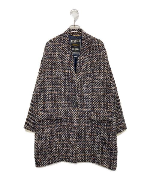 journal standard L'essage（ジャーナルスタンダード レサージュ）journal standard L'essage (ジャーナルスタンダード レサージュ) SUPER140S/GIOLICA コクーンコート ブラック サイズ:FREEの古着・服飾アイテム