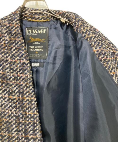 journal standard L'essage（ジャーナルスタンダード レサージュ）journal standard L'essage (ジャーナルスタンダード レサージュ) SUPER140S/GIOLICA コクーンコート ブラック サイズ:FREEの古着・服飾アイテム