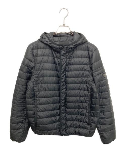 PRADA（プラダ）PRADA (プラダ) トライアングルロゴ ダウンジャケット ブラック サイズ:46の古着・服飾アイテム