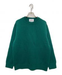 THISISASWEATER.（ディスイズアセーター）の古着「ウールカシミヤ クルーネックニット」｜グリーン