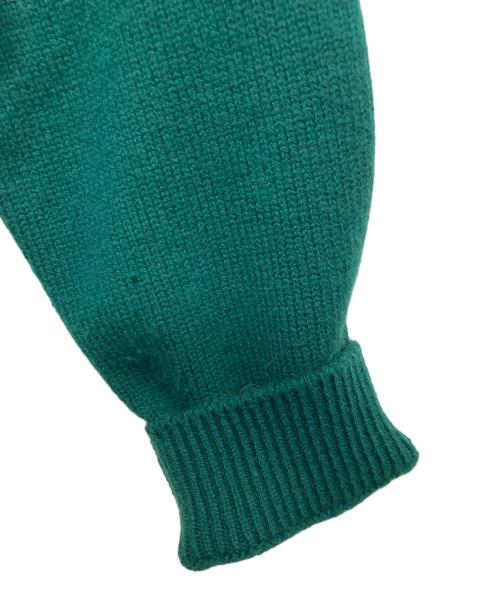 THISISASWEATER.（ディスイズアセーター）THISISASWEATER. (ディスイズアセーター) ウールカシミヤ クルーネックニット グリーン サイズ:2の古着・服飾アイテム