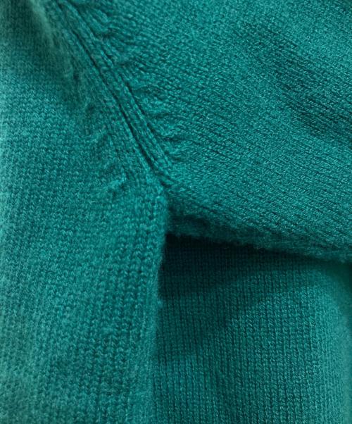 THISISASWEATER.（ディスイズアセーター）THISISASWEATER. (ディスイズアセーター) ウールカシミヤ クルーネックニット グリーン サイズ:2の古着・服飾アイテム