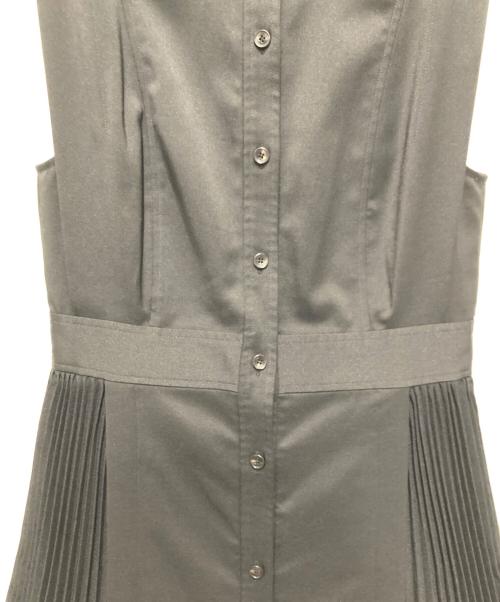 STUDIOUS（ステュディオス）STUDIOUS (ステュディオス) ドライツイルサイドプリーツワンピース ブラック サイズ:2の古着・服飾アイテム