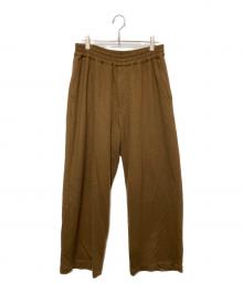 Graphpaper（グラフペーパー）の古着「ウールスムースフランネルイージーワイドパンツ」｜ブラウン