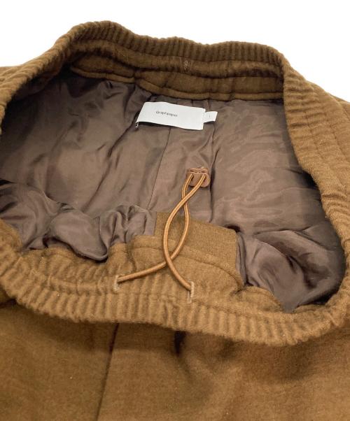 Graphpaper（グラフペーパー）Graphpaper (グラフペーパー) ウールスムースフランネルイージーワイドパンツ ブラウン サイズ:1の古着・服飾アイテム