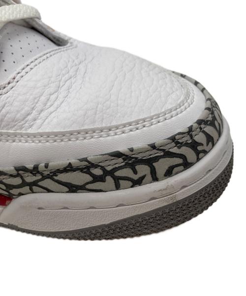 NIKE（ナイキ）NIKE (ナイキ) エアジョーダン3 ホワイト×レッド サイズ:US9.5の古着・服飾アイテム