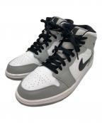 NIKEナイキ）の古着「エアジョーダン1 ミッド  ハイカットスニーカー」｜グレー