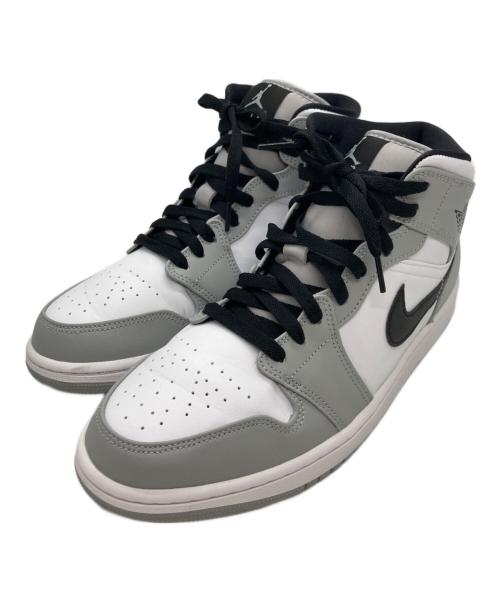 NIKE（ナイキ）NIKE (ナイキ) エアジョーダン1 ミッド  ハイカットスニーカー グレー サイズ:US9.5の古着・服飾アイテム