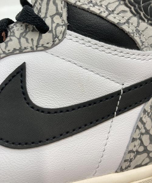 NIKE（ナイキ）NIKE (ナイキ) エアジョーダン1 ハイ OG ハイカットスニーカー グレー×ホワイト サイズ:US9.5の古着・服飾アイテム