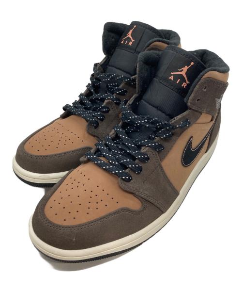 NIKE（ナイキ）NIKE (ナイキ) エアジョーダン1 ミッド SE ハイカットスニーカー ブラウン サイズ:US9.5の古着・服飾アイテム