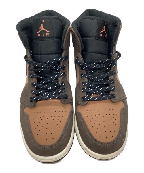 NIKE（ナイキ）NIKE (ナイキ) エアジョーダン1 ミッド SE ハイカットスニーカー ブラウン サイズ:US9.5の古着・服飾アイテム
