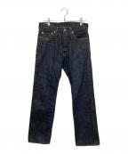 MOMOTARO JEANS桃太郎ジーンズ）の古着「出陣スリムストレートデニムパンツ」｜インディゴ