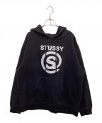 stussyステューシー）の古着「Sロゴパーカー」｜ブラック