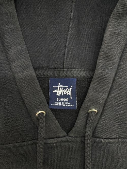 stussy（ステューシー）stussy (ステューシー) Sロゴパーカー ブラック サイズ:Lの古着・服飾アイテム