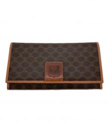 CELINE（セリーヌ）の古着「フラップロングウォレット」｜ブラウン