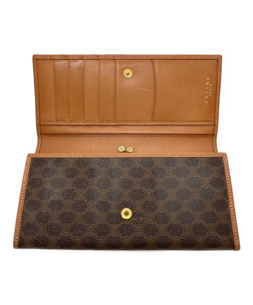 CELINE（セリーヌ）CELINE (セリーヌ) フラップロングウォレット ブラウンの古着・服飾アイテム