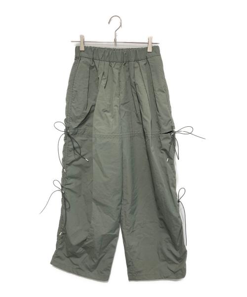 RHODOLIRION（ロドリリオン）Rhodolirion (ロドリリオン) ナイロンパラシュートパンツ グリーンの古着・服飾アイテム
