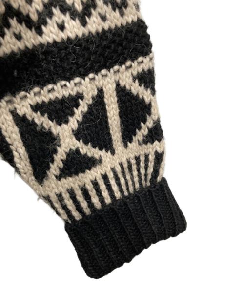 BEAUTY&YOUTH（ビューティーアンドユース）BEAUTY&YOUTH (ビューティーアンドユース) アルパカブレンドカウチン カーディガン アイボリー×ブラック サイズ:FREEの古着・服飾アイテム