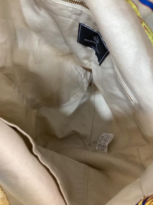 manipuri（マニプリ）manipuri (マニプリ) スカーフプリントバッグ アイボリーの古着・服飾アイテム