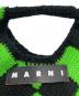 中古・古着 MARNI (マルニ) テックウール ミニハンドバッグ エメラルド(グリーン×ブラック)：12000円