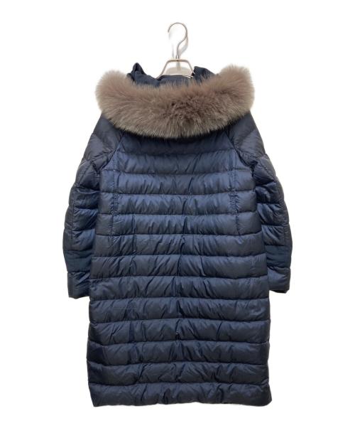 MaxMara（マックスマーラ）MaxMara (マックスマーラ) フーデッド オーバーサイズ リバーシブルダウンコート ネイビー サイズ:36の古着・服飾アイテム