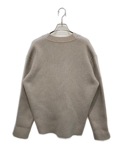 maison kitsune（メゾンキツネ）MAISON KITSUNE (メゾンキツネ) ツートンカーディガン ベージュ サイズ:XSの古着・服飾アイテム