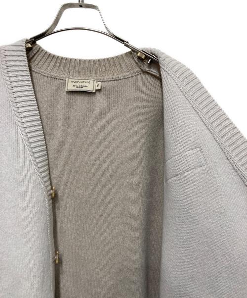 maison kitsune（メゾンキツネ）MAISON KITSUNE (メゾンキツネ) ツートンカーディガン ベージュ サイズ:XSの古着・服飾アイテム