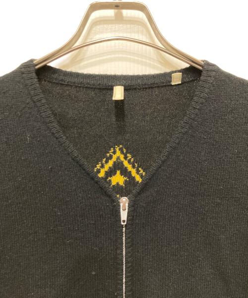 SUNFLOWER（サンフラワー）SUNFLOWER (サンフラワー) ムービージップカーディガン ブラック サイズ:Ｍの古着・服飾アイテム